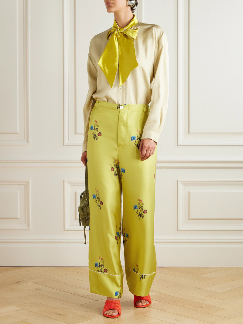 Marni Pussy-bow Satin-twill Blouse outlook