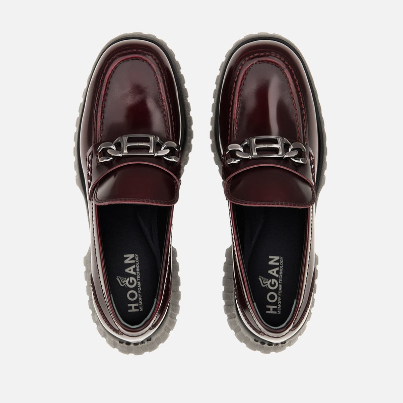 Loafers Hogan H-Stripes Burgundy 4