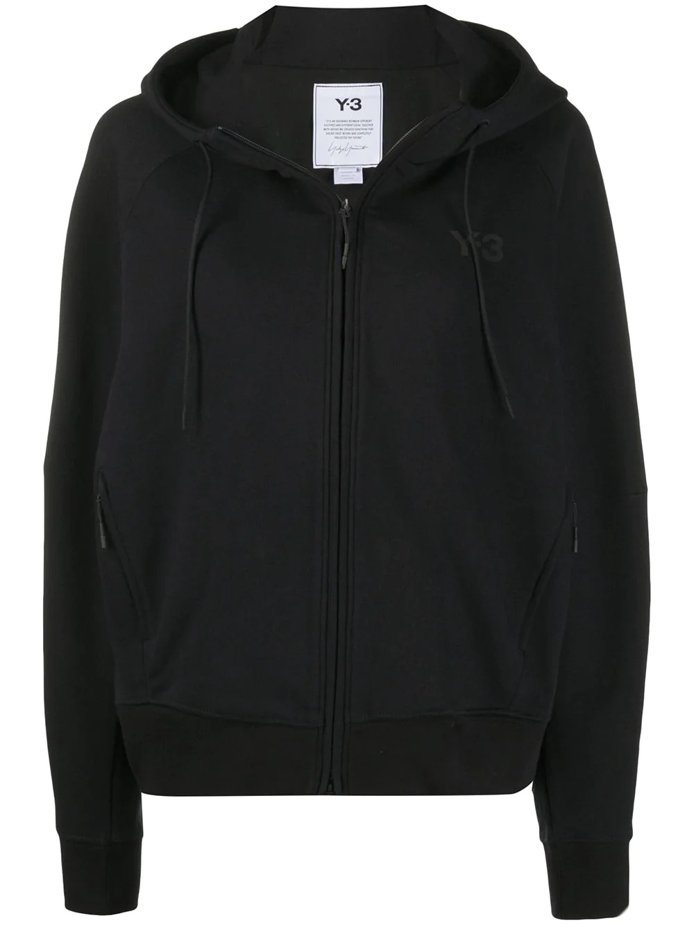 logo-print cotton hoodie - 1