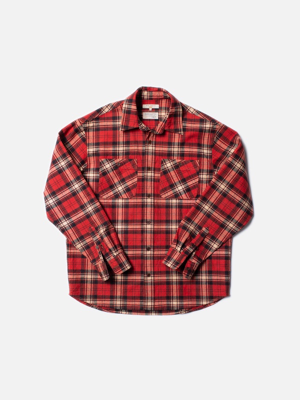Filip Flannel Shirt Red - 1