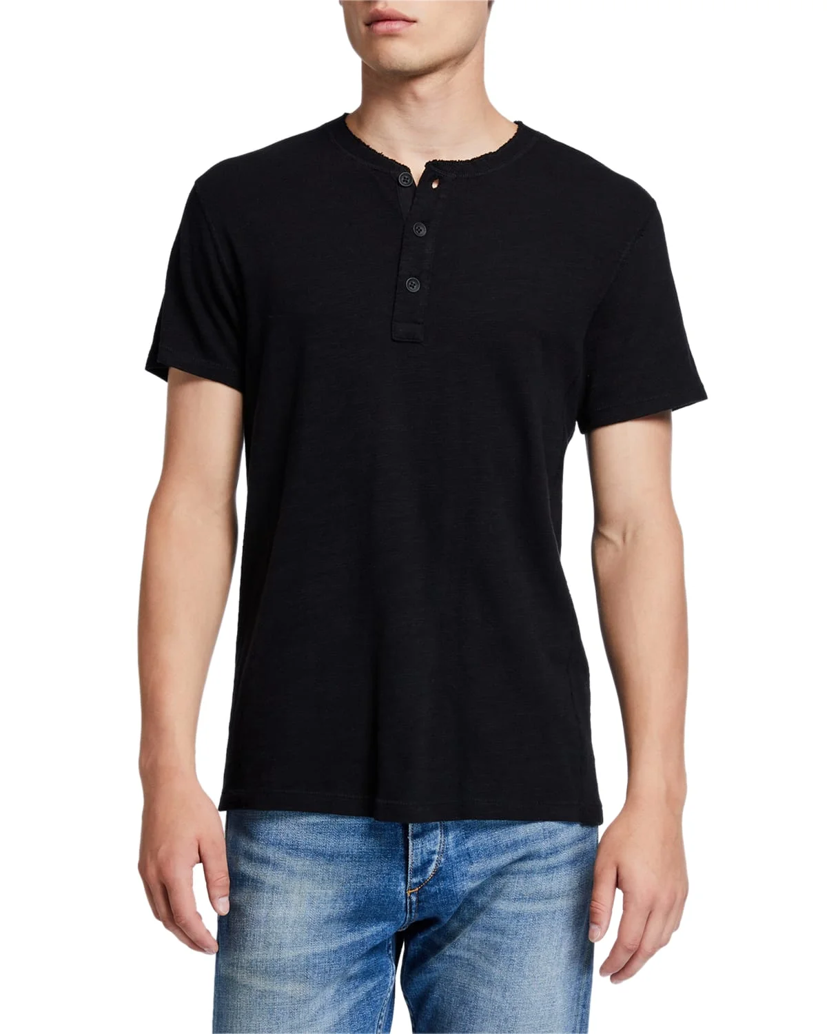 Men's Classic Short-Sleeve Henley Shirt - 1