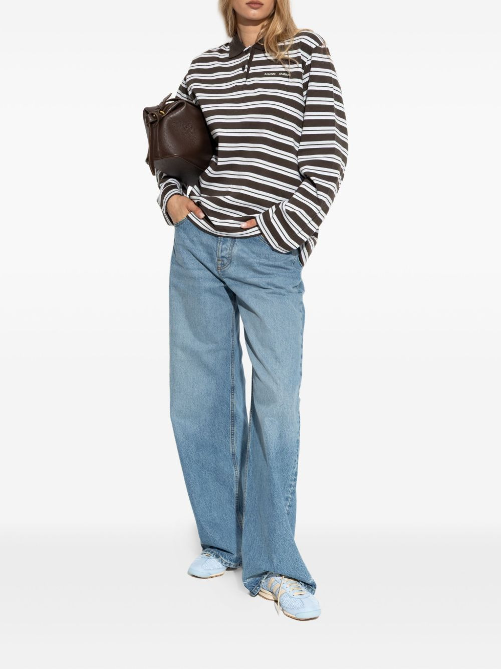 Sandover striped long-sleeve polo shirt - 2