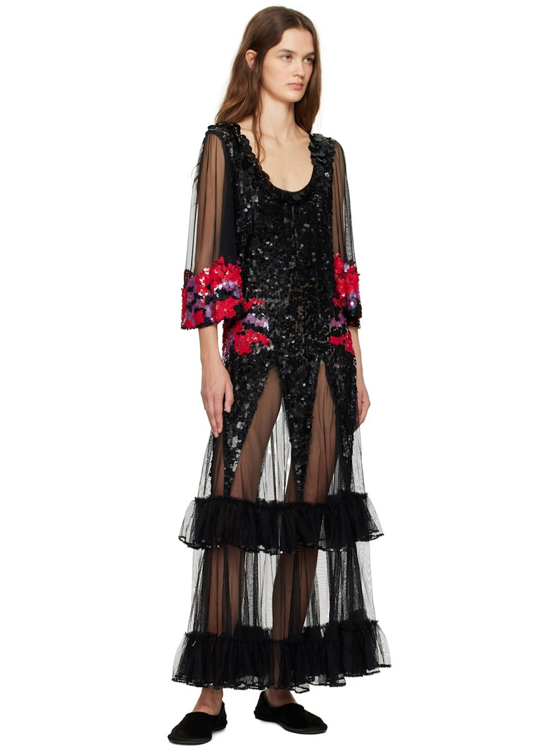 BODE Black Gazebo Maxi Dress outlook