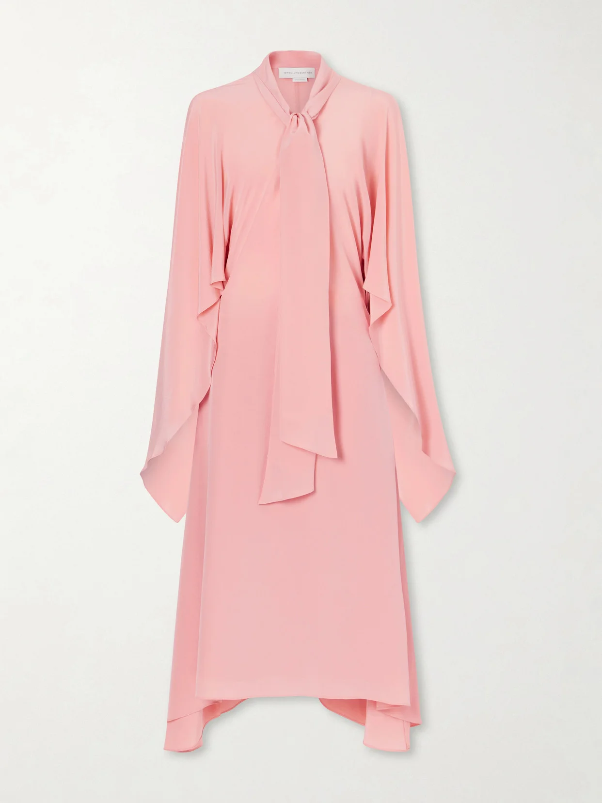 Tie-detailed Silk Midi Dress - 1