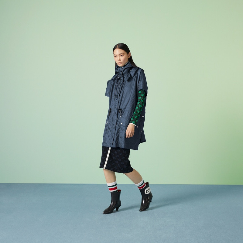 GUCCI GG nylon jacquard hooded jacket outlook