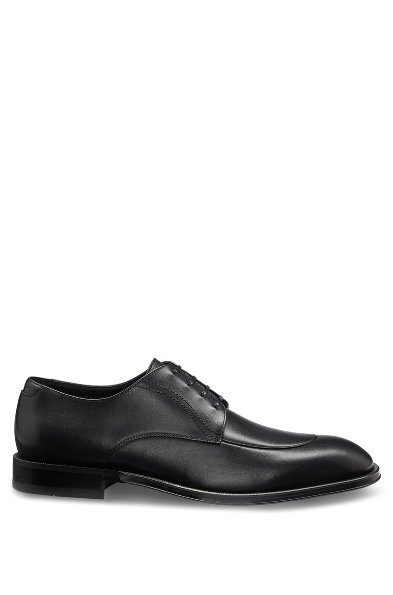 LEATHER DERBY SHOES WITH APRON TOE 1