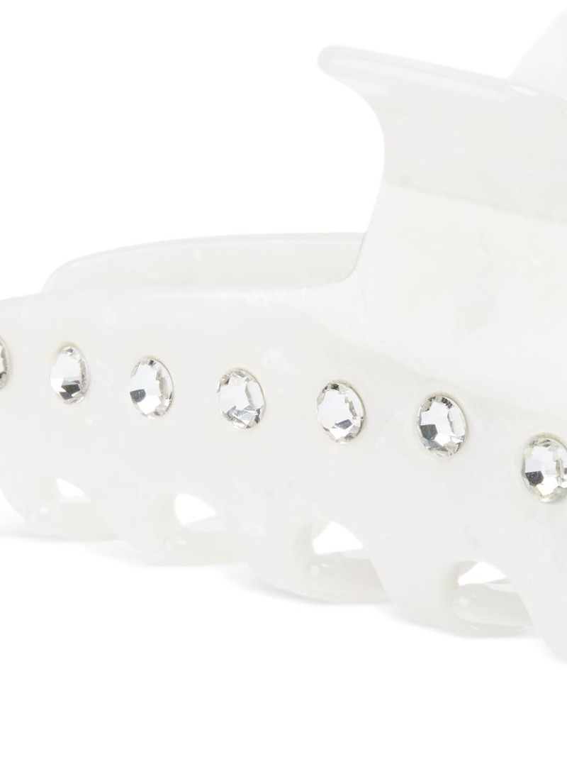 MAISON MICHEL crystal-embellished claw hair clip outlook