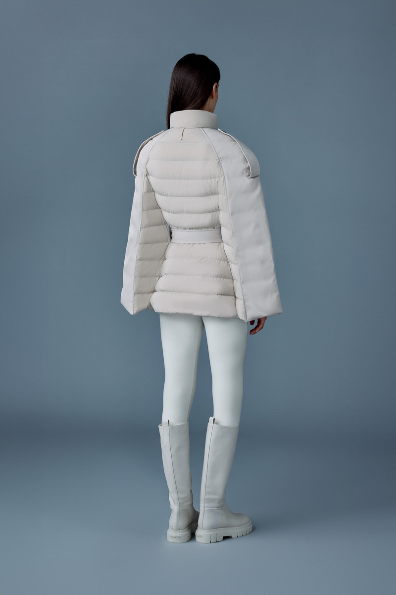 ADIE Strech lightweight cape-style down coat 4