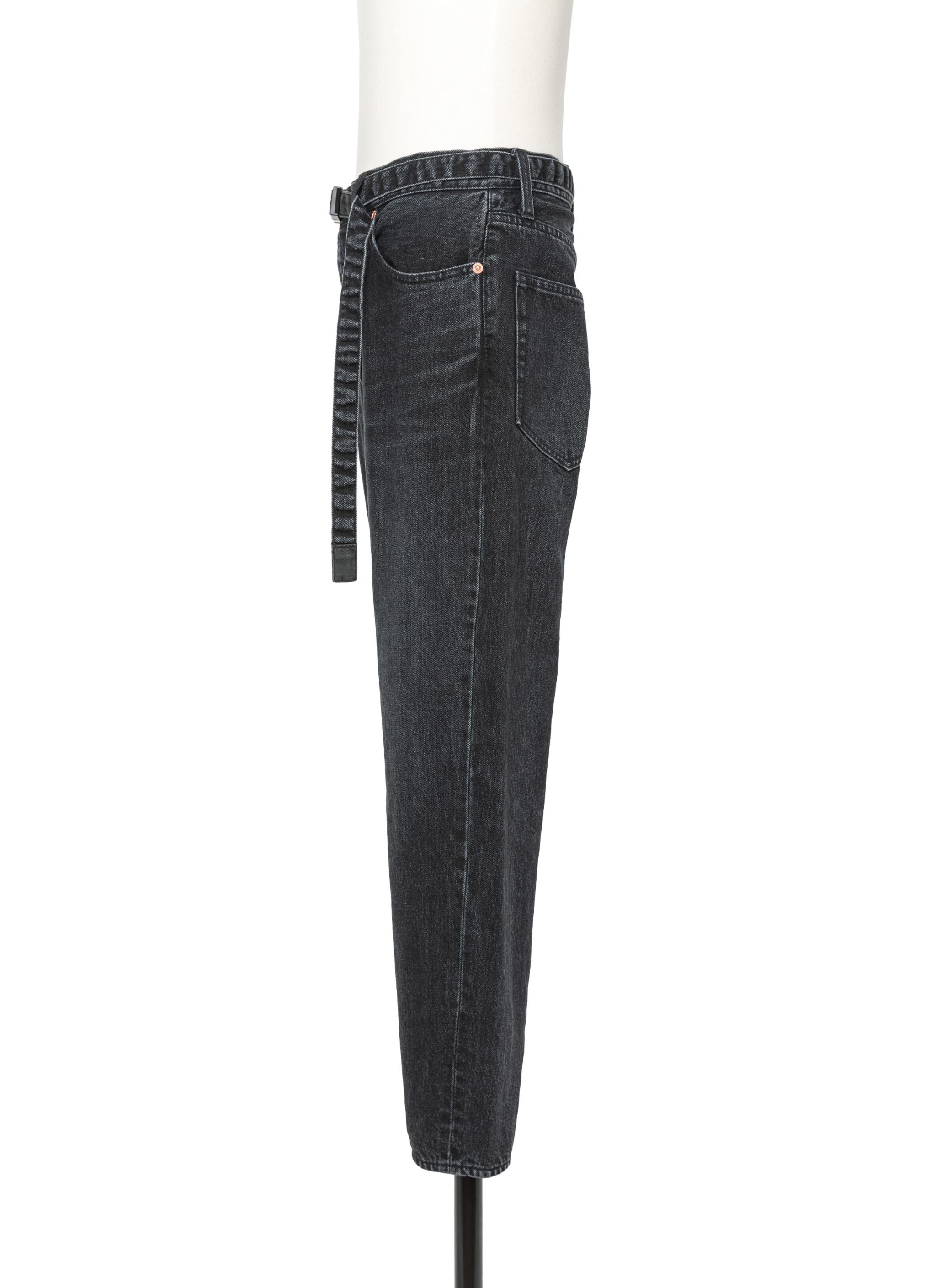 Cropped Tapered Denim Pants - 2