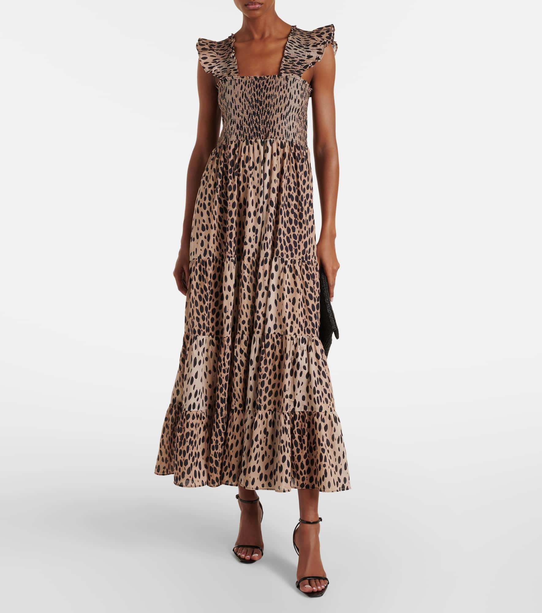 Tiered leopard-print cotton maxi dress - 2