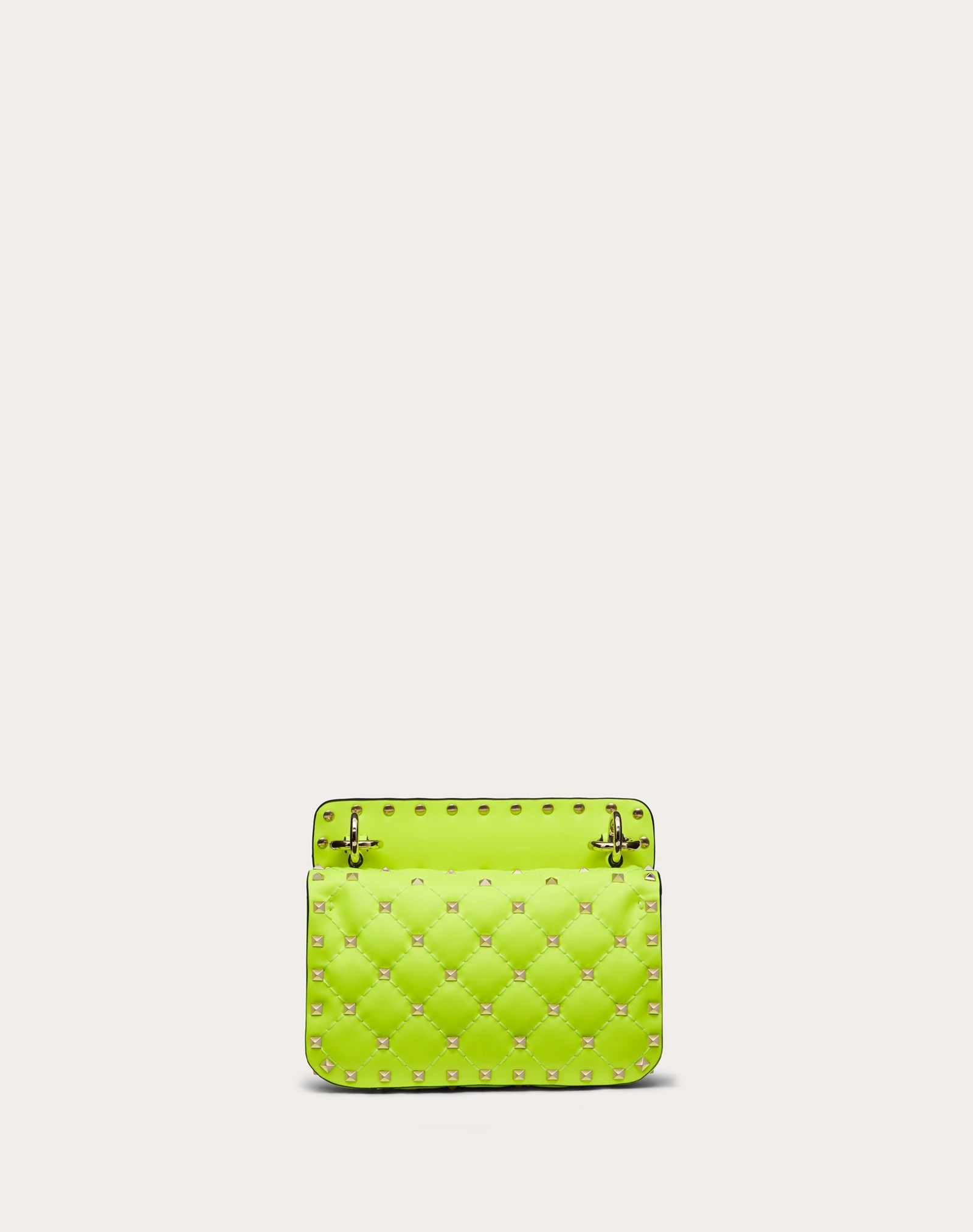 Mini Rockstud Spike fluo calfskin leather bag - 3