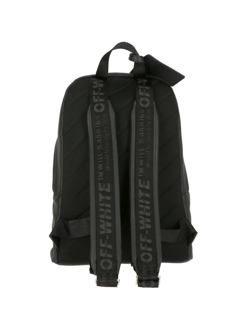Off-White Industrial-strap pebbled-leather backpack outlook