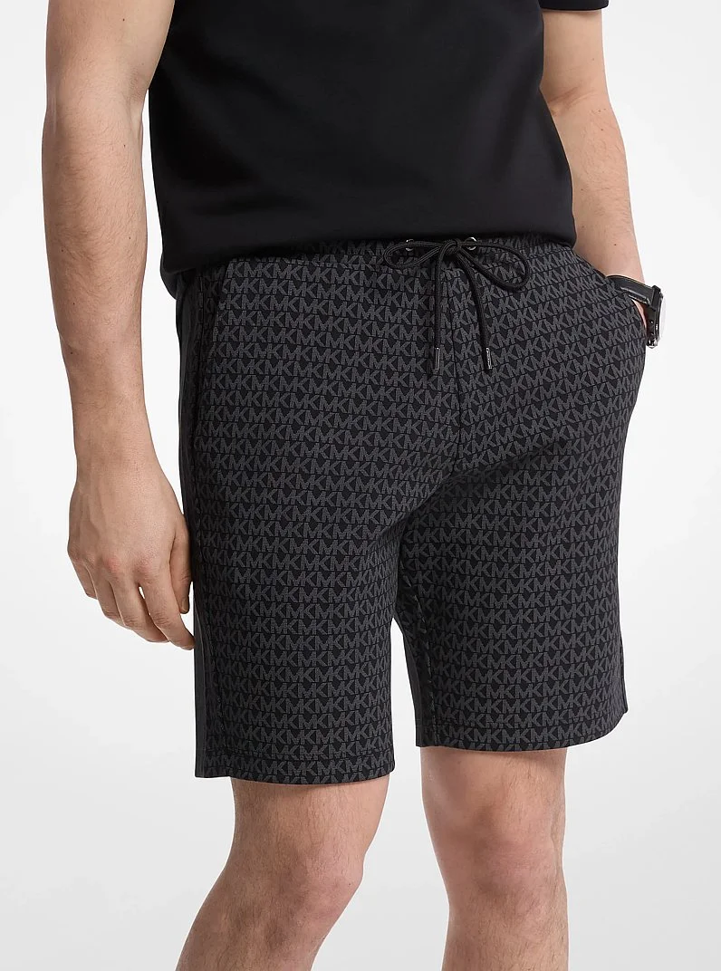 Signature Logo Cotton Blend Shorts - 1