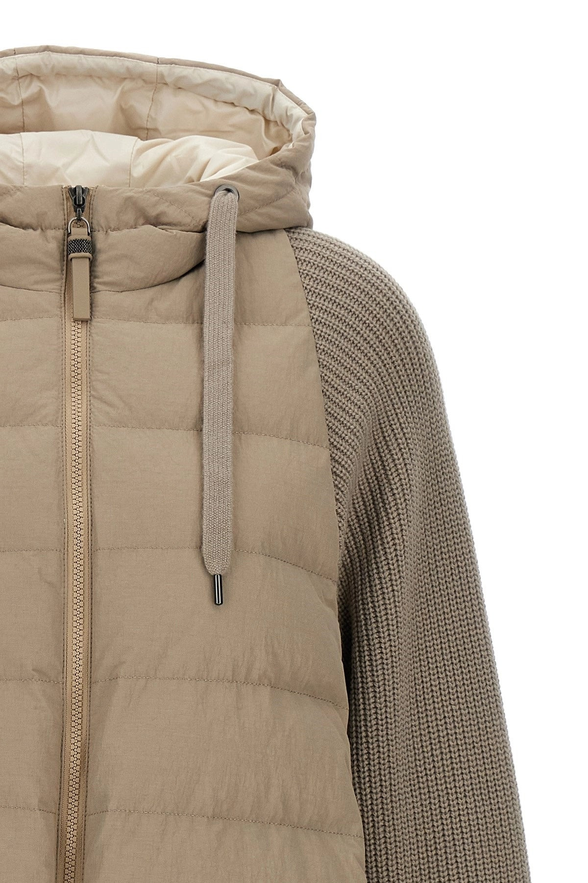 Brunello Cucinelli Women Two-Material Puffer Jacket - 3