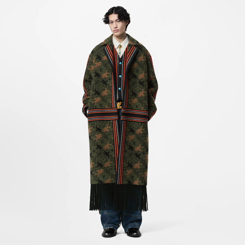 Louis Vuitton Jacquard Double Face Wool Blanket Coat outlook