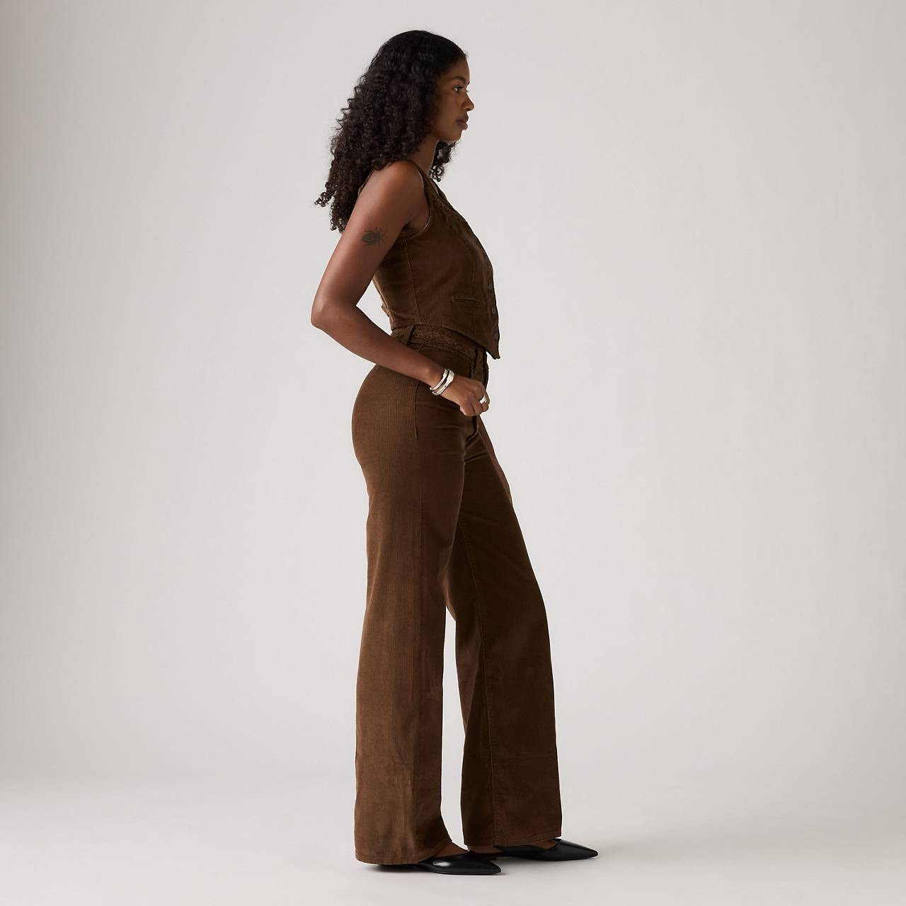RIBCAGE WIDE LEG BRAIDED WOMEN'S JEANS - 6