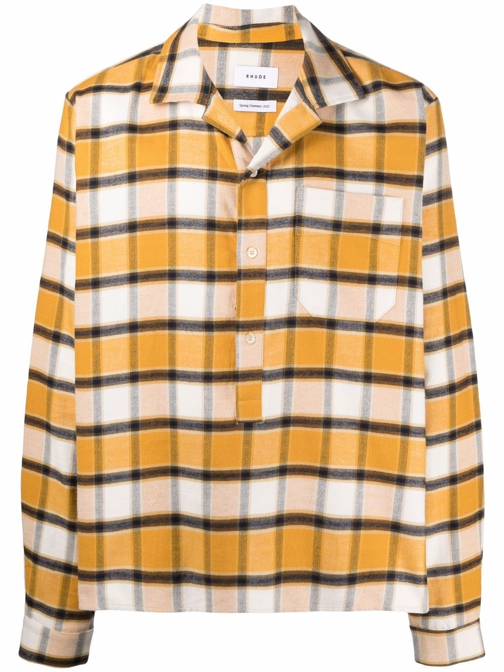 check button-down shirt - 1