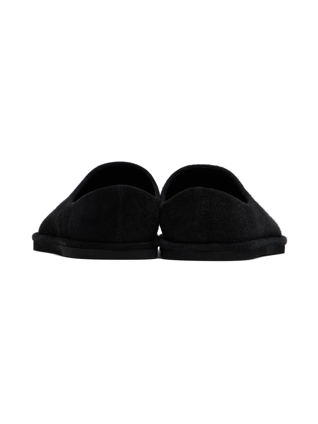 Black Suede Slippers - 2