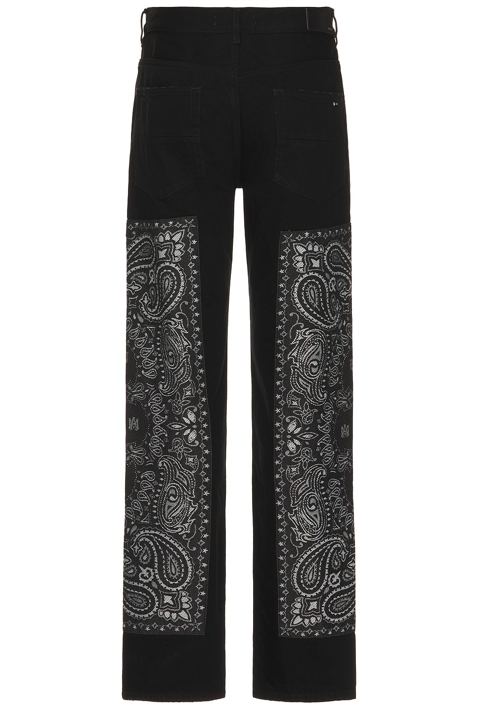 Bandana Jacquard Paneled Straight Jean - 2
