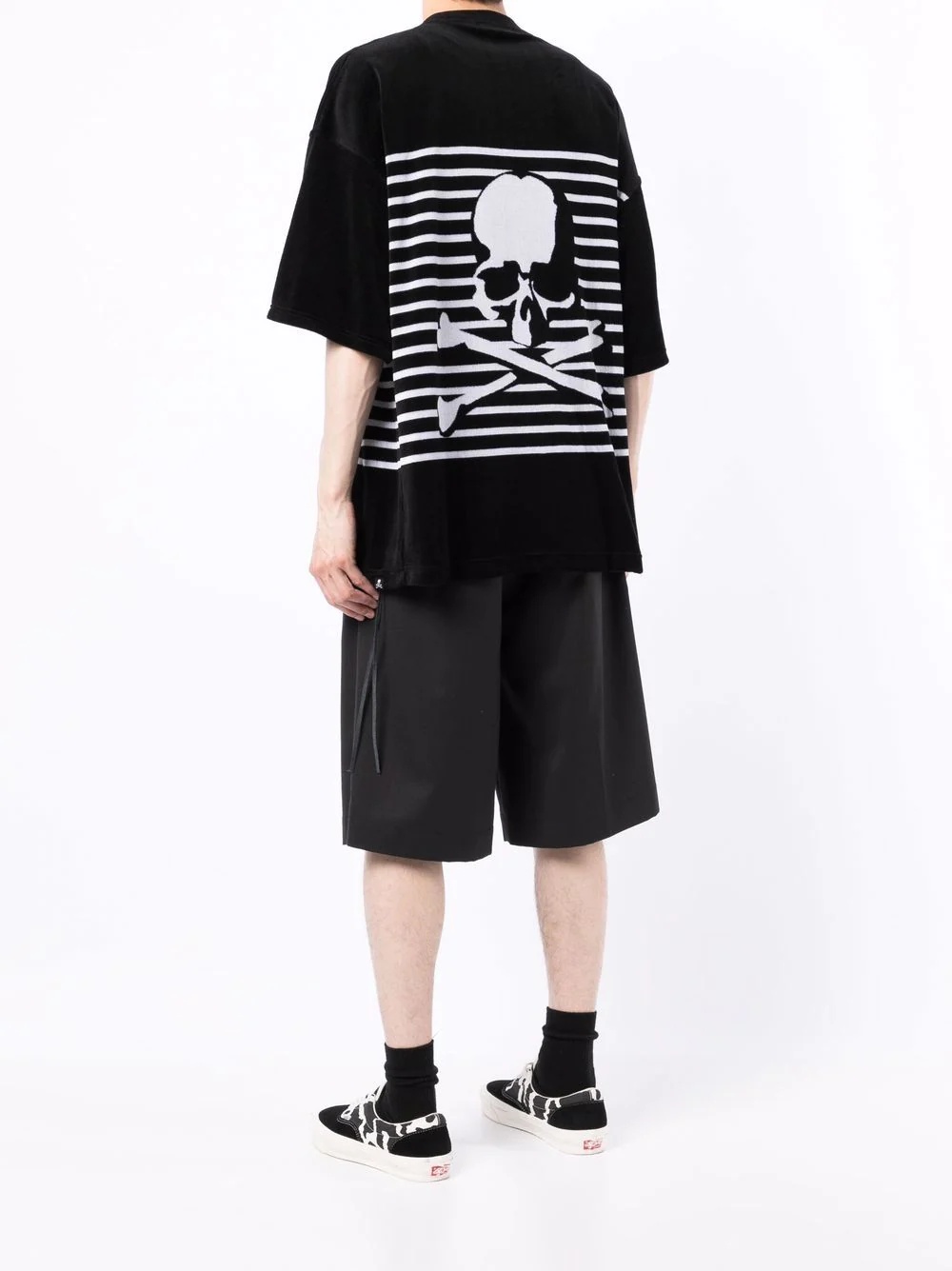 striped skull-print T-shirt - 4