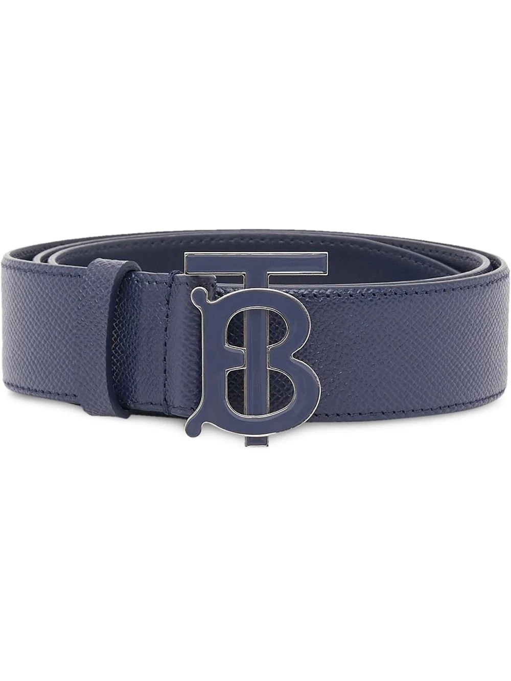 monogram motif grainy belt - 1