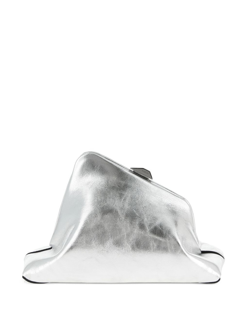Day Off Small craquelé-effect leather clutch 1