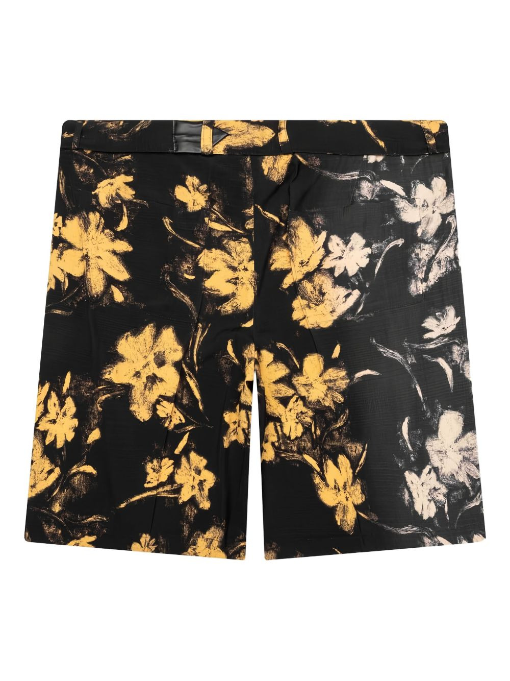 floral-print belted shorts - 2