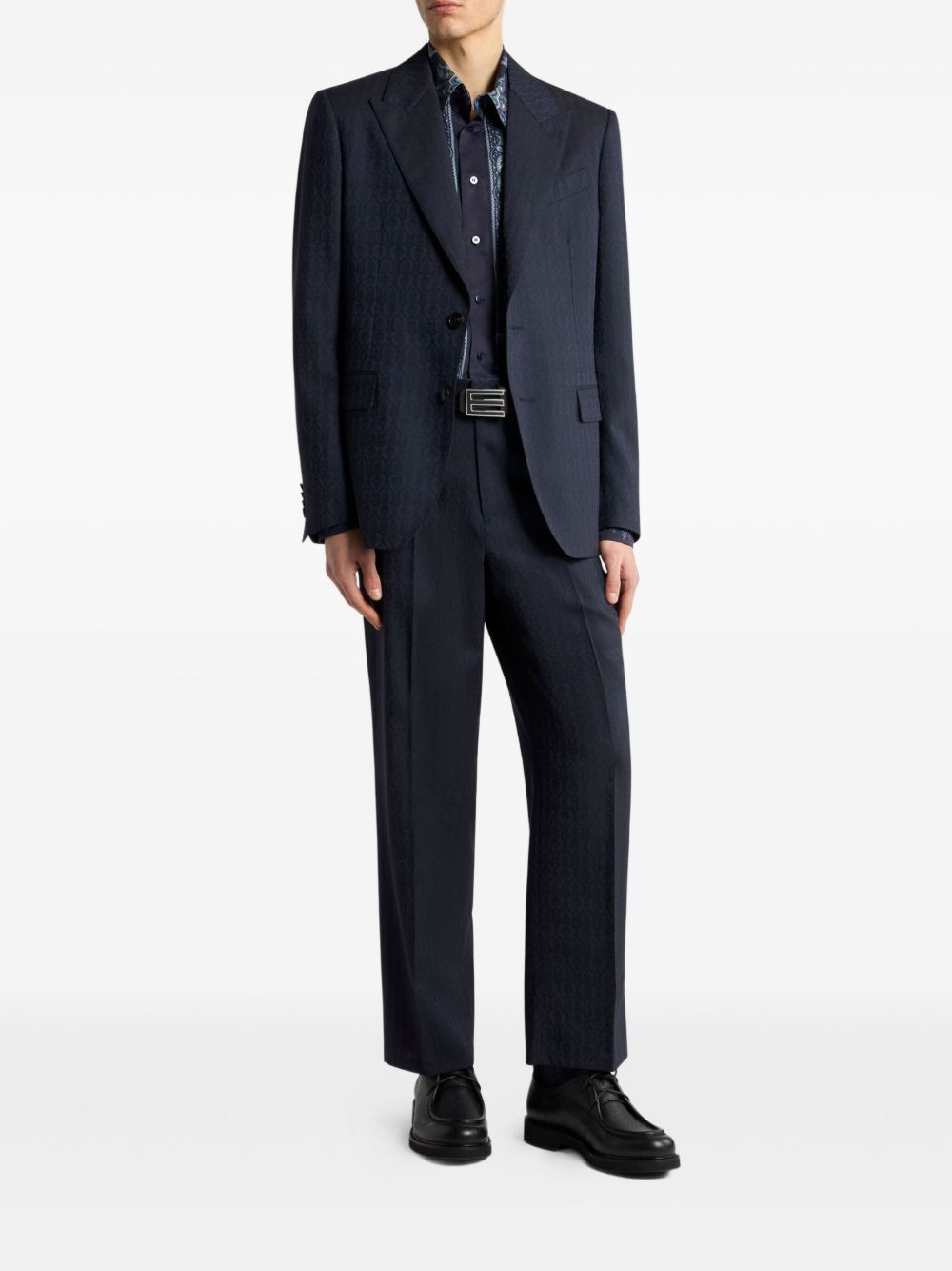 jacquard wool trousers - 2