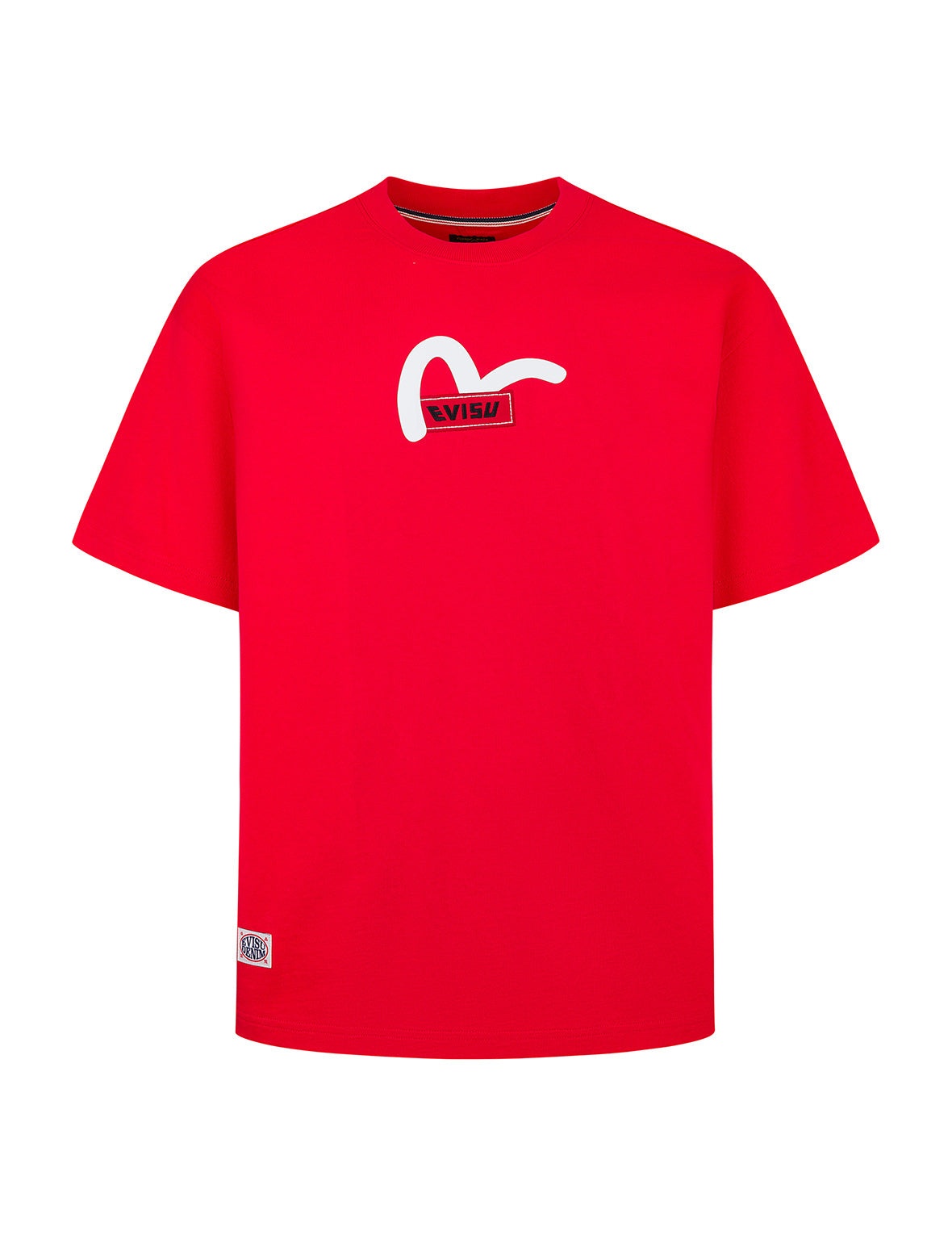 Seagull Print with Logo Embroidery Relax Fit T-Shirt - 10