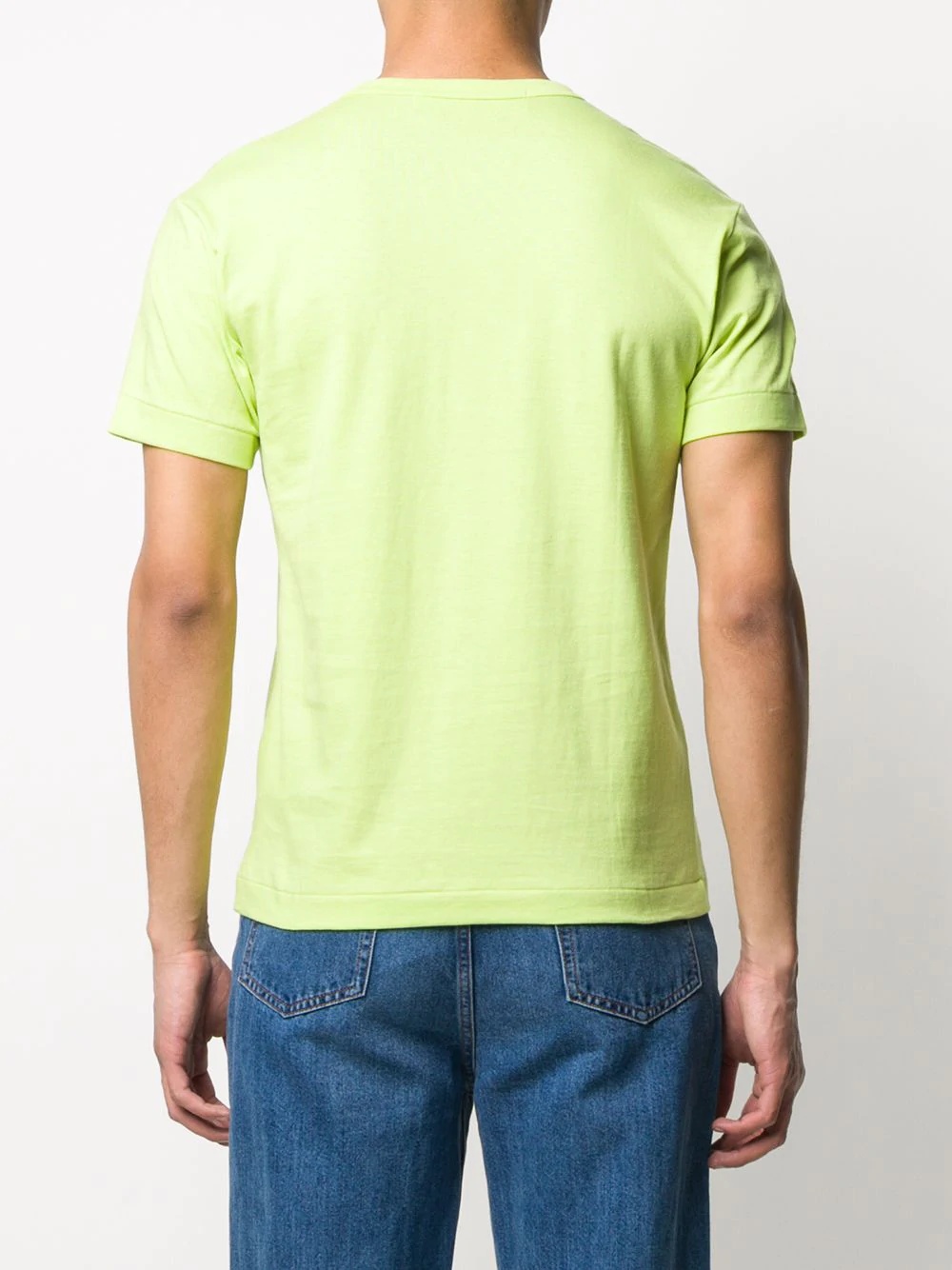 heart embroidered round neck T-shirt - 4