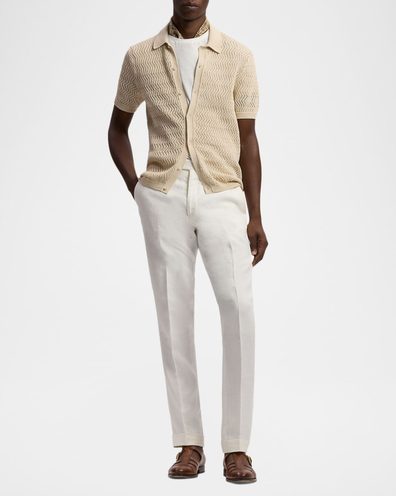Ralph Lauren Men's Textured Cotton Short-Sleeve Cardigan outlook
