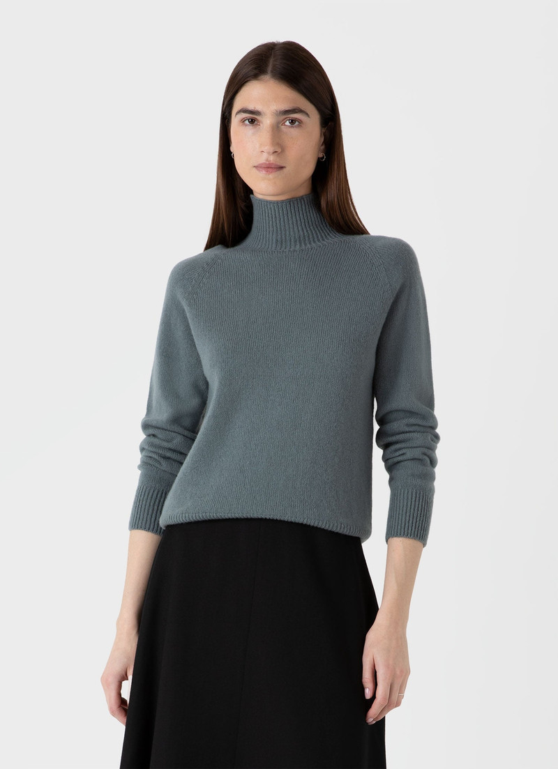Lambswool Funnel Neck Jumper 1