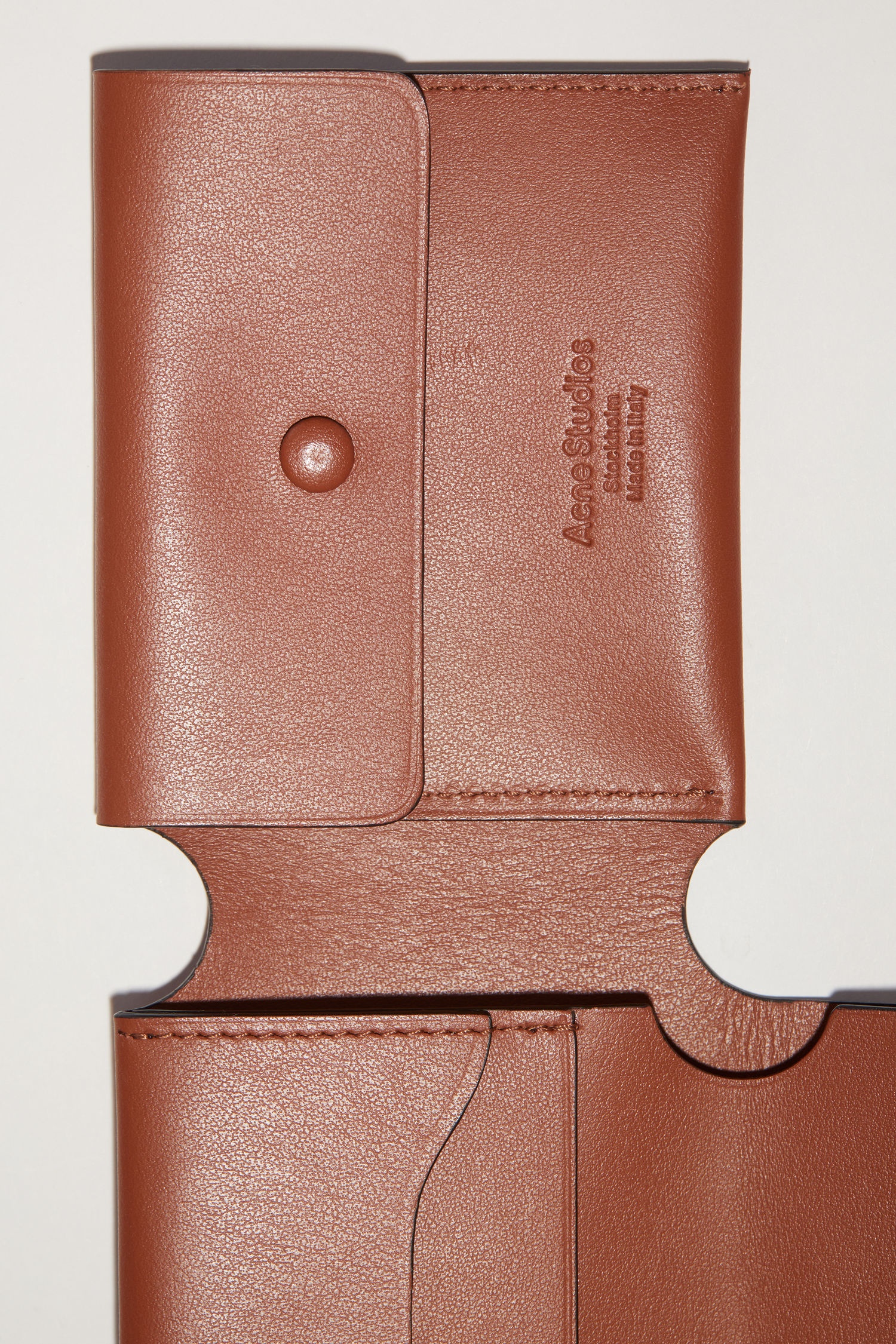 Trifold card wallet - Almond brown - 5