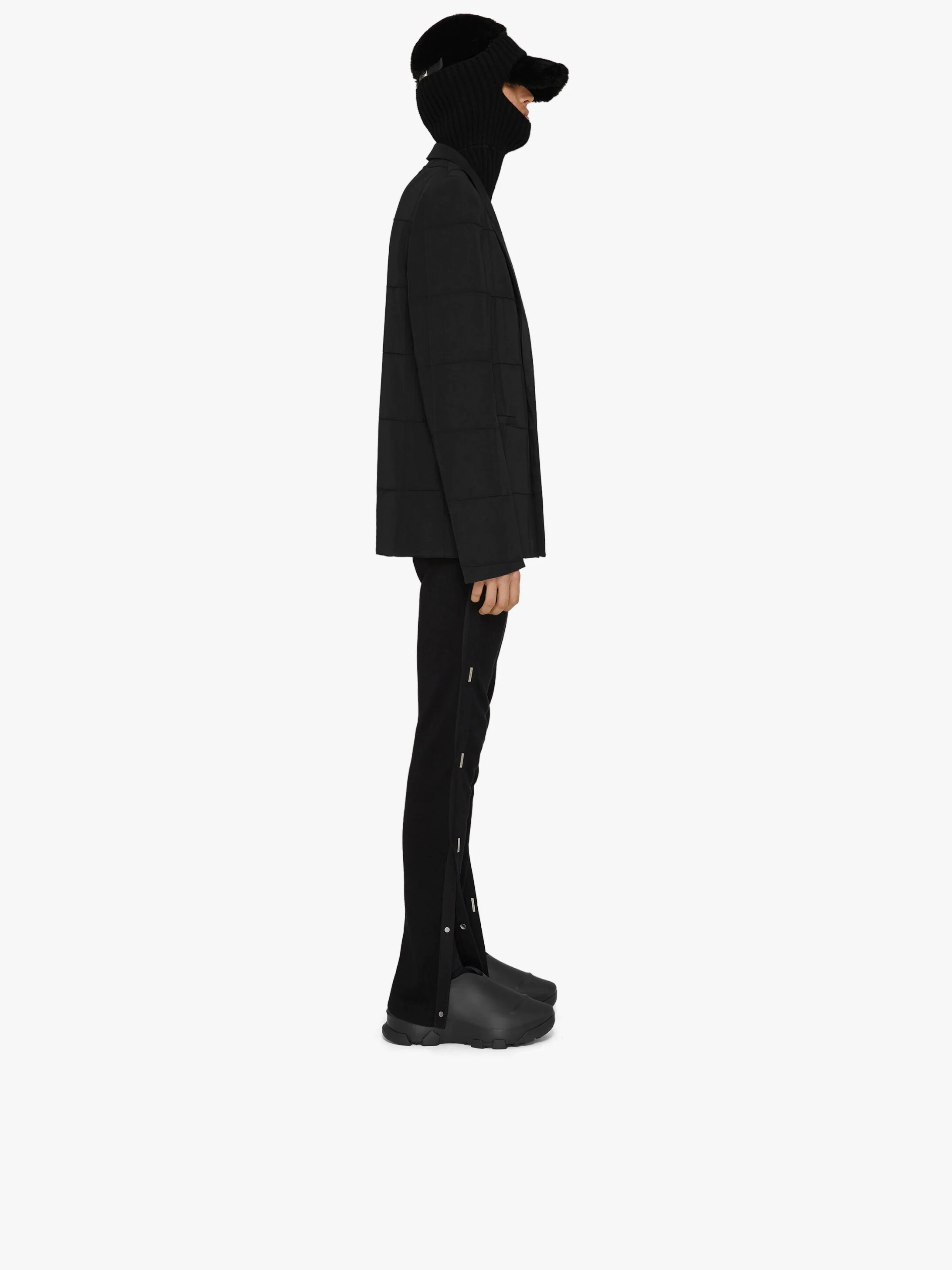 RIBBED-KNIT OPEN HOOD - 4