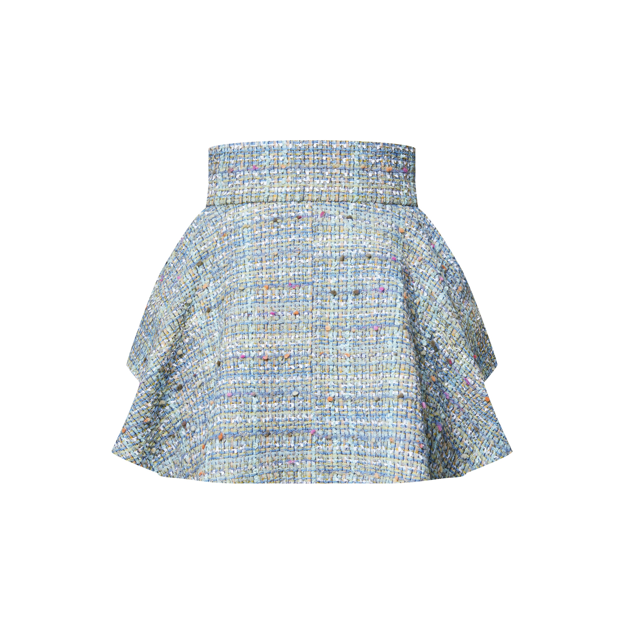 Tweed Mini Wrap Skirt - 3