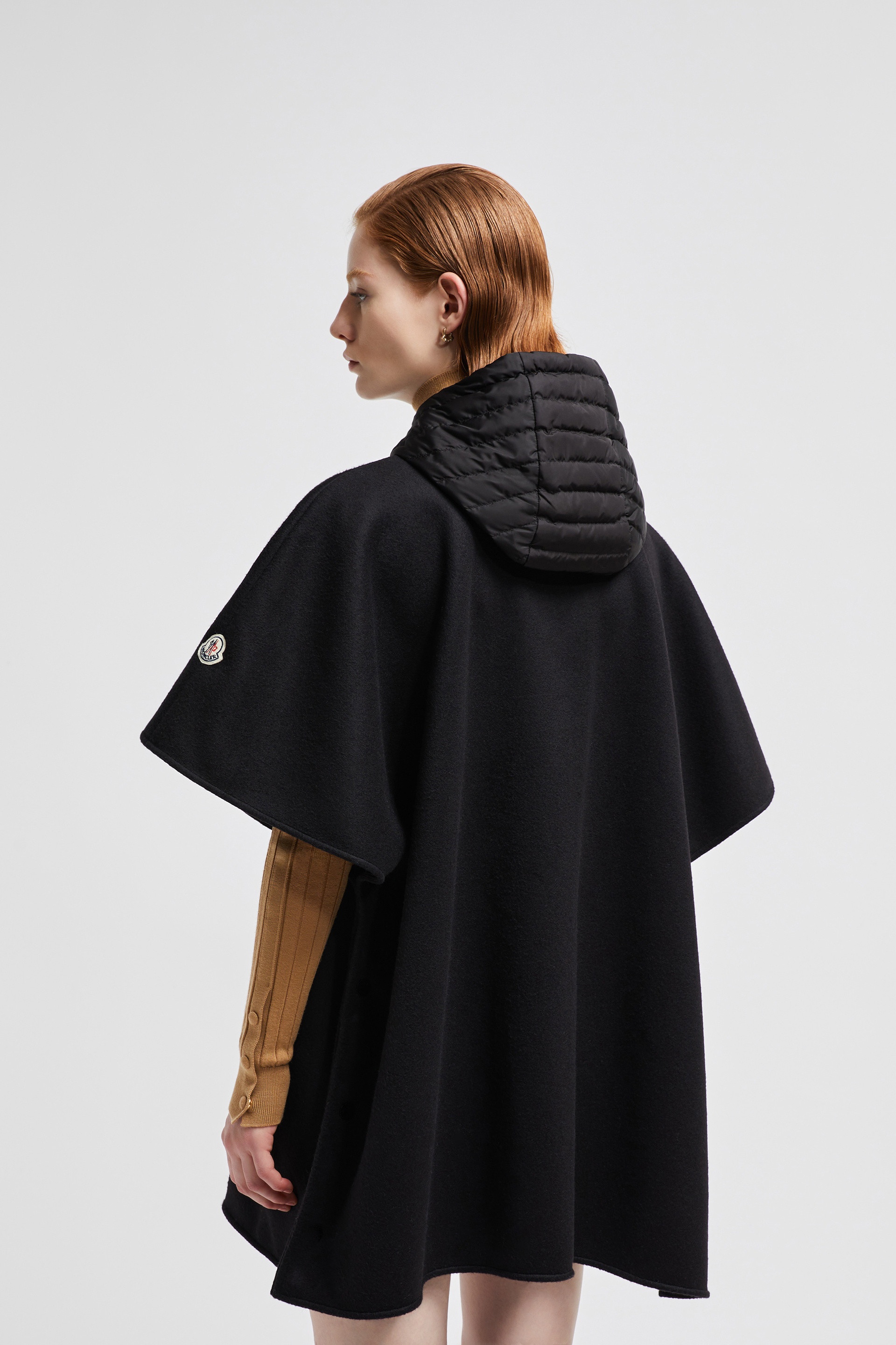 Hooded Down Cape - 5