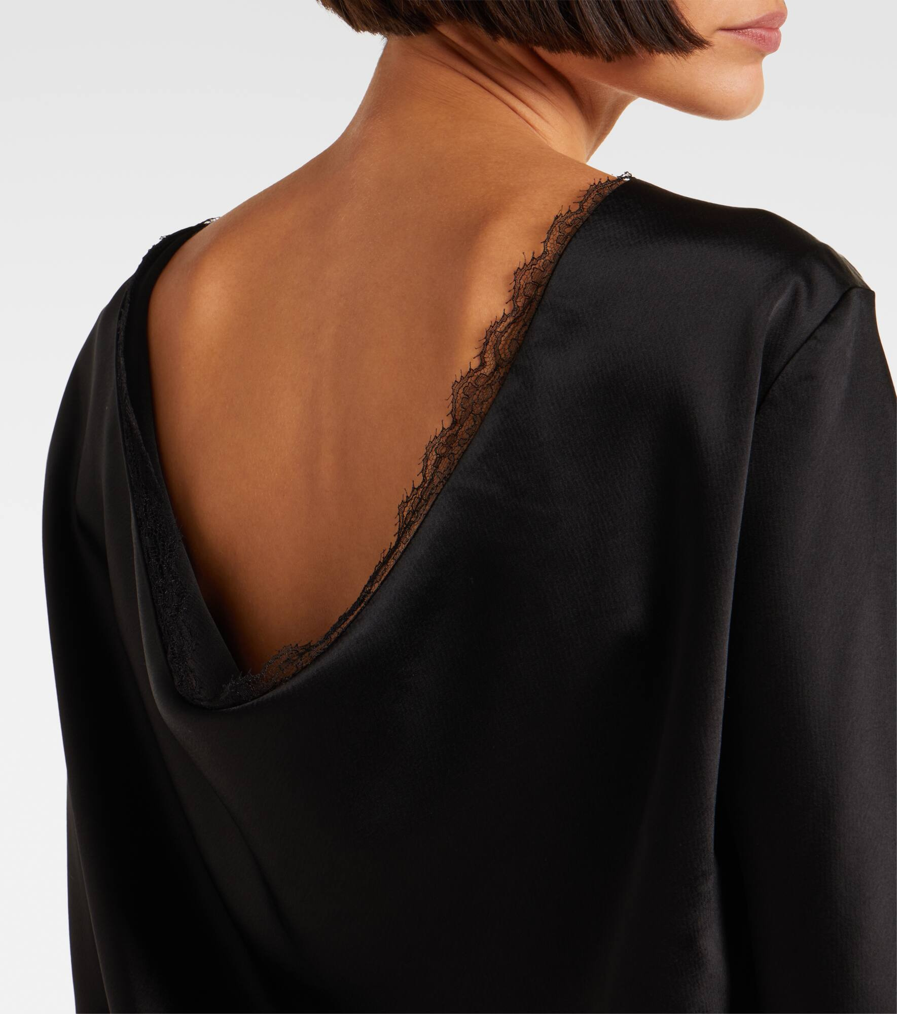 Barb draped satin top - 6