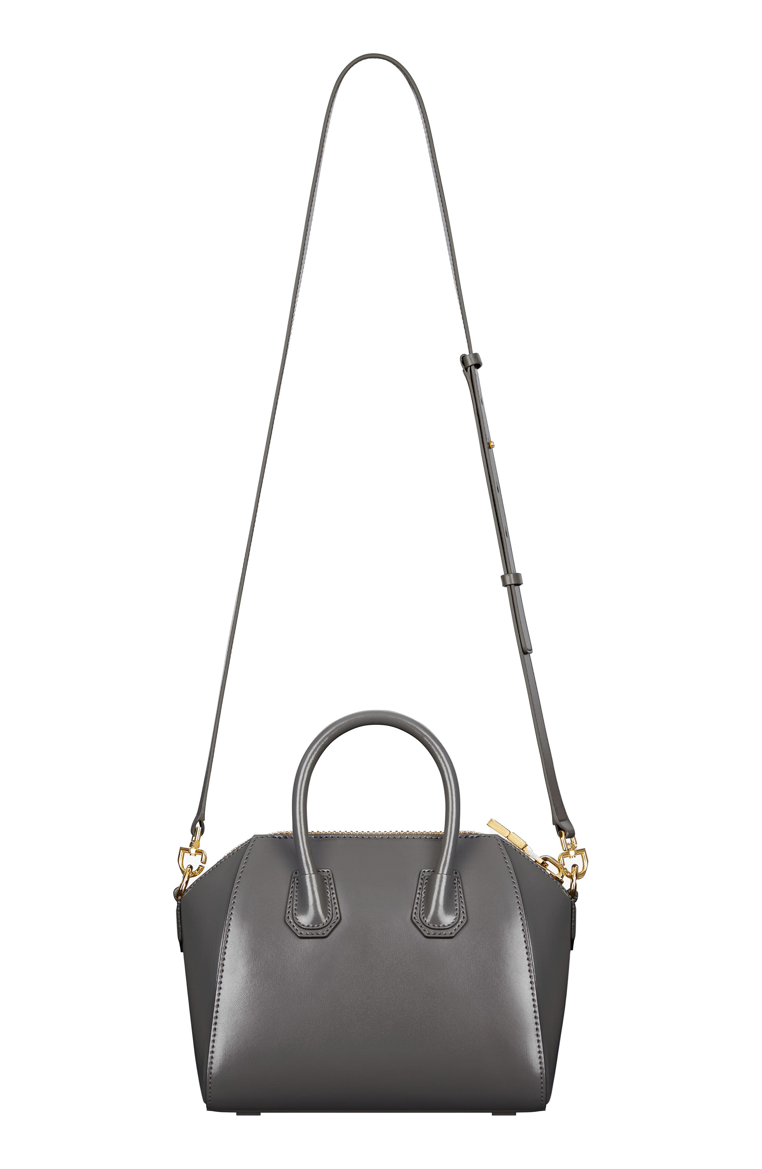 Givenchy Mini Antigona Leather Satchel in Charcoal at Nordstrom - 4