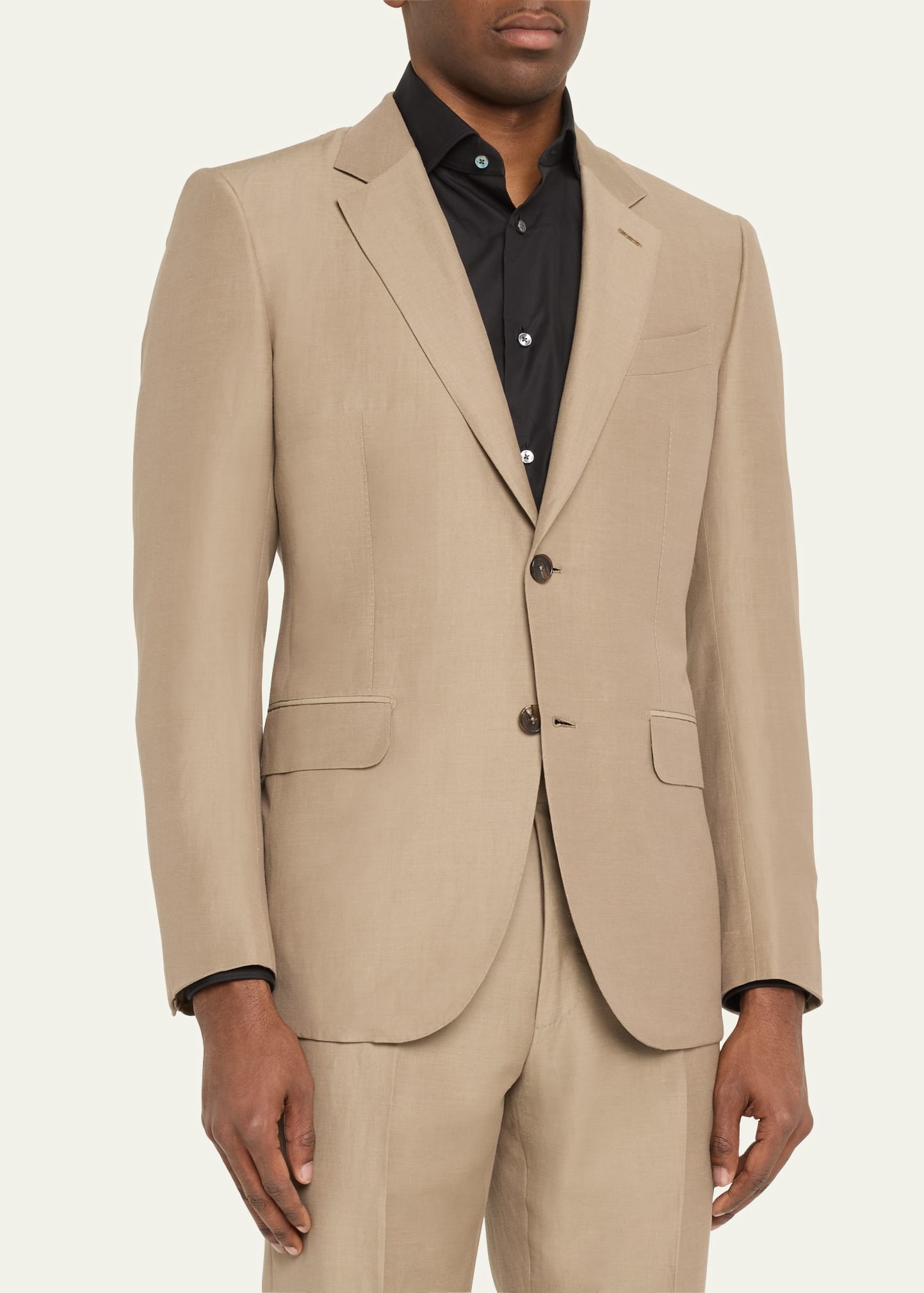 Men's Centoventimila Wool-Linen Suit - 4
