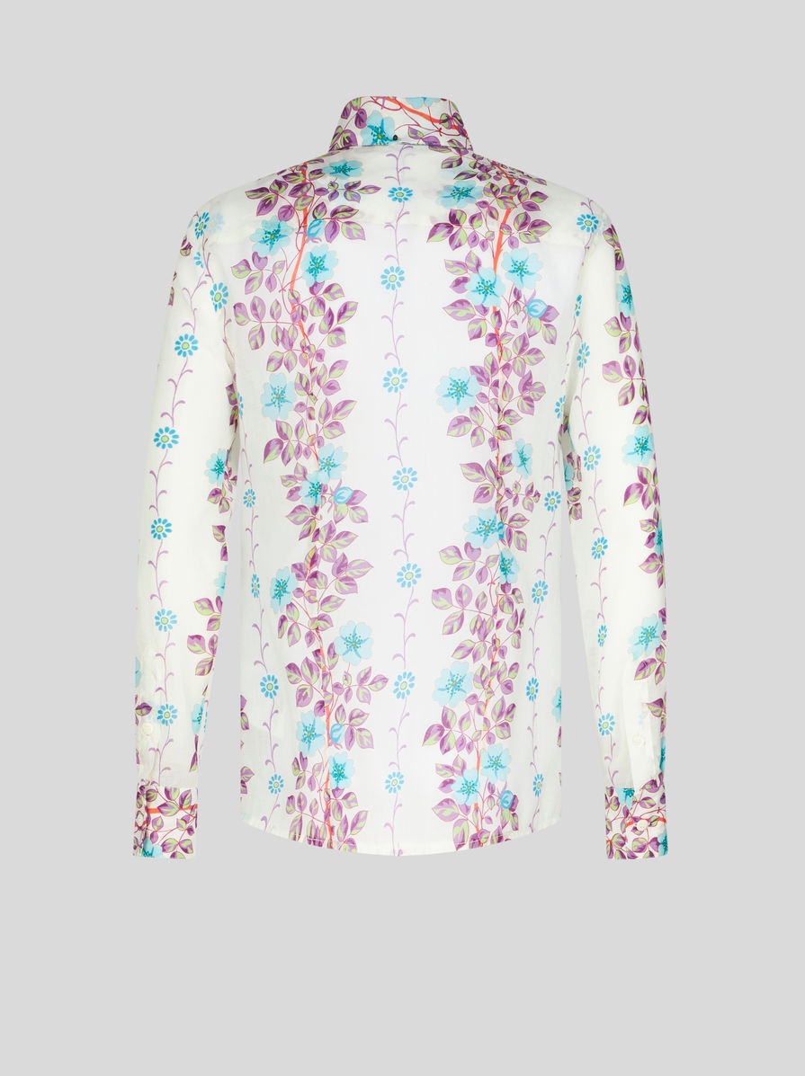 SHIRT WITH PLACED FLORAL PRINT - 5