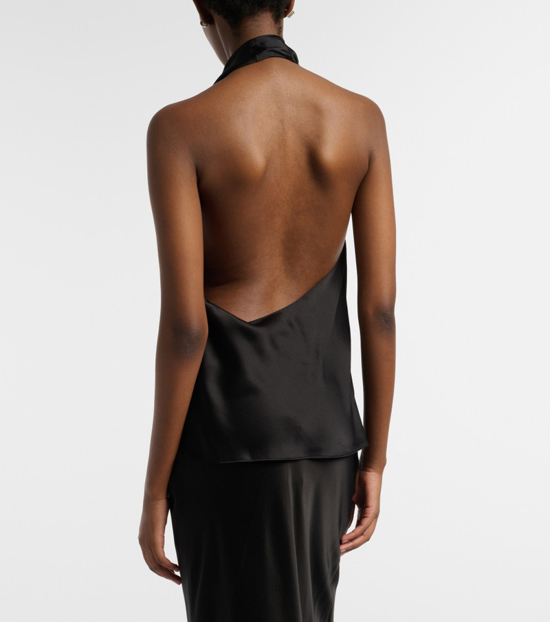 Halterneck silk satin top 4