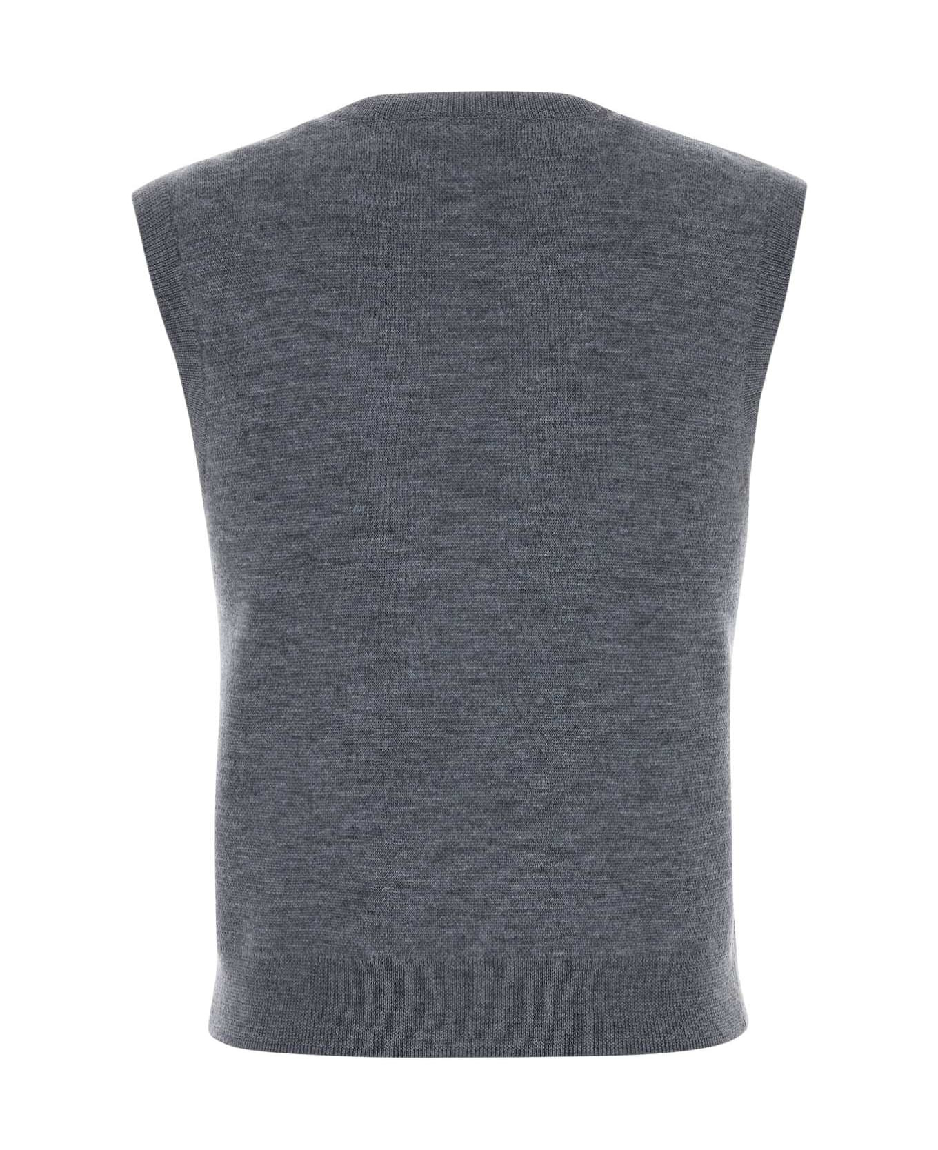Grey Wool Lise Vest - 2