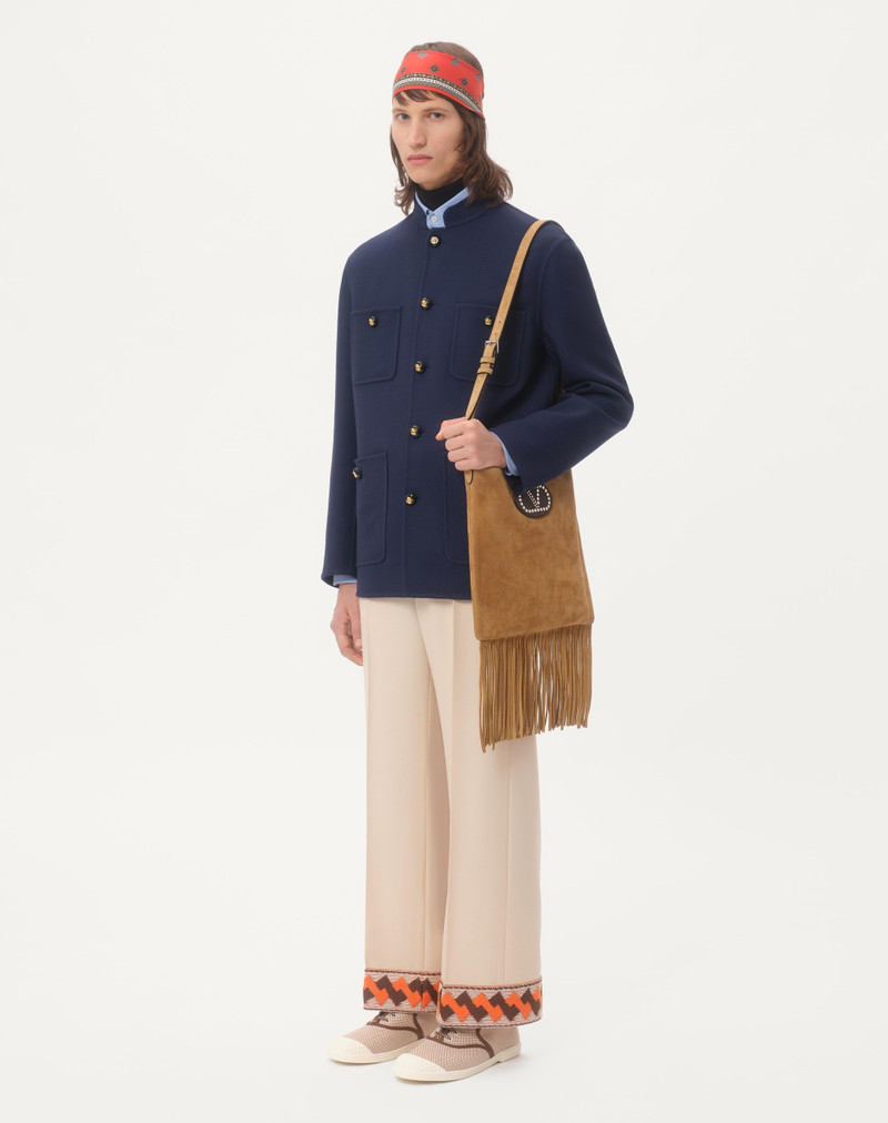 Valentino DOUBLE WOOL JACKET WITH MANDARIN COLLAR outlook