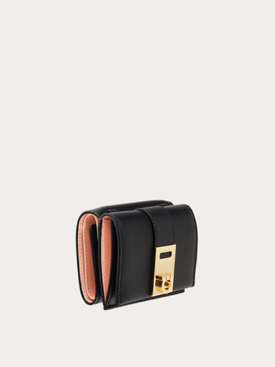 FERRAGAMO Two-tone Hug wallet with strap outlook