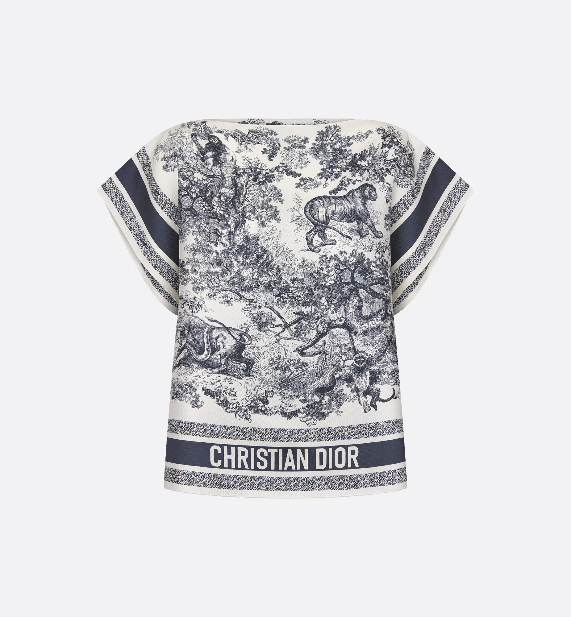 Dioriviera Toile de Jouy Sauvage Dior Silk Top - 1