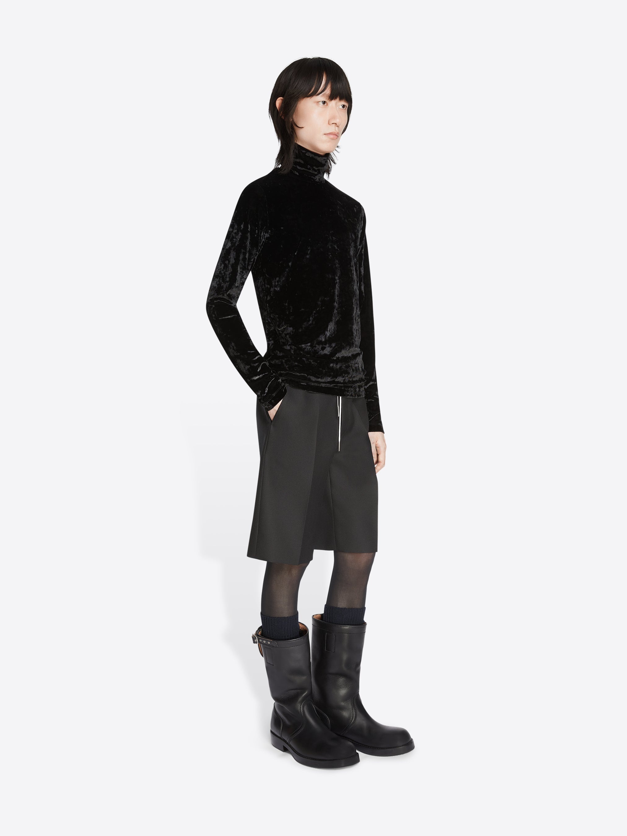 VELVET TURTLENECK TEE - 3