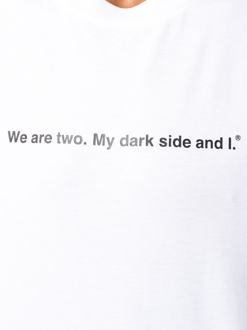 quote-print cotton T-shirt - 5