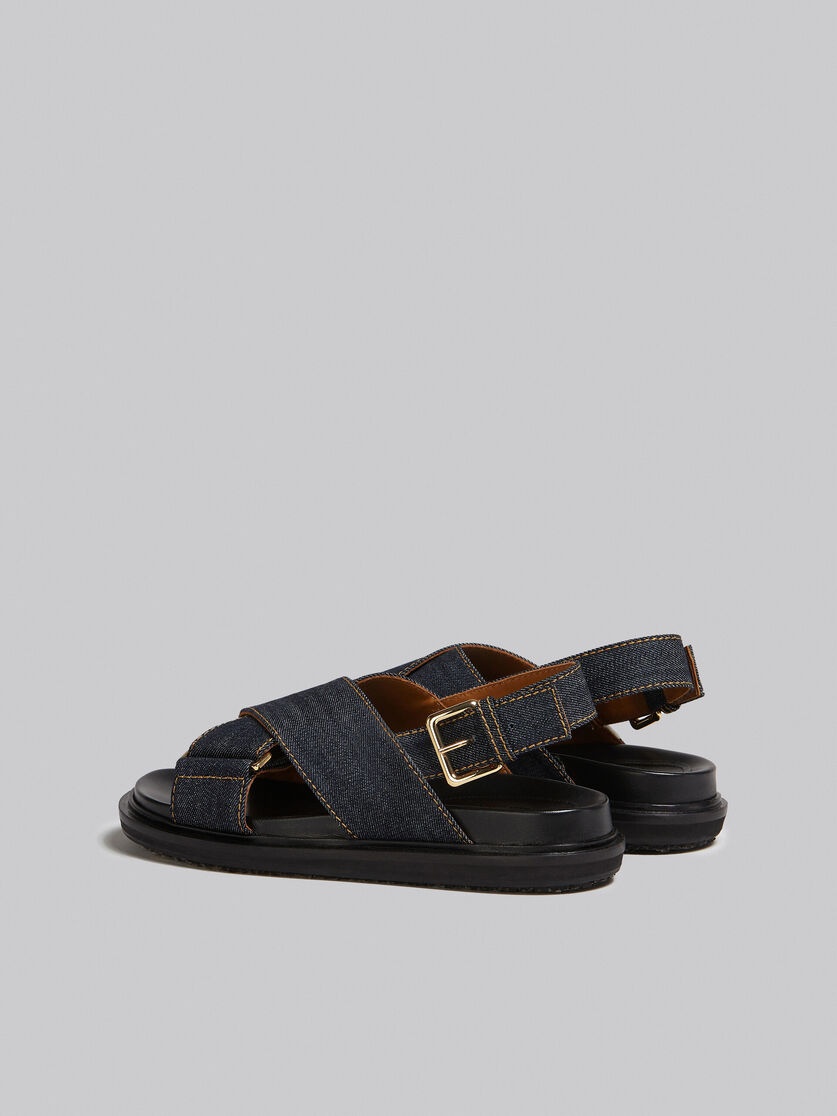 BLUE DENIM CRISS-CROSS SANDAL - 3