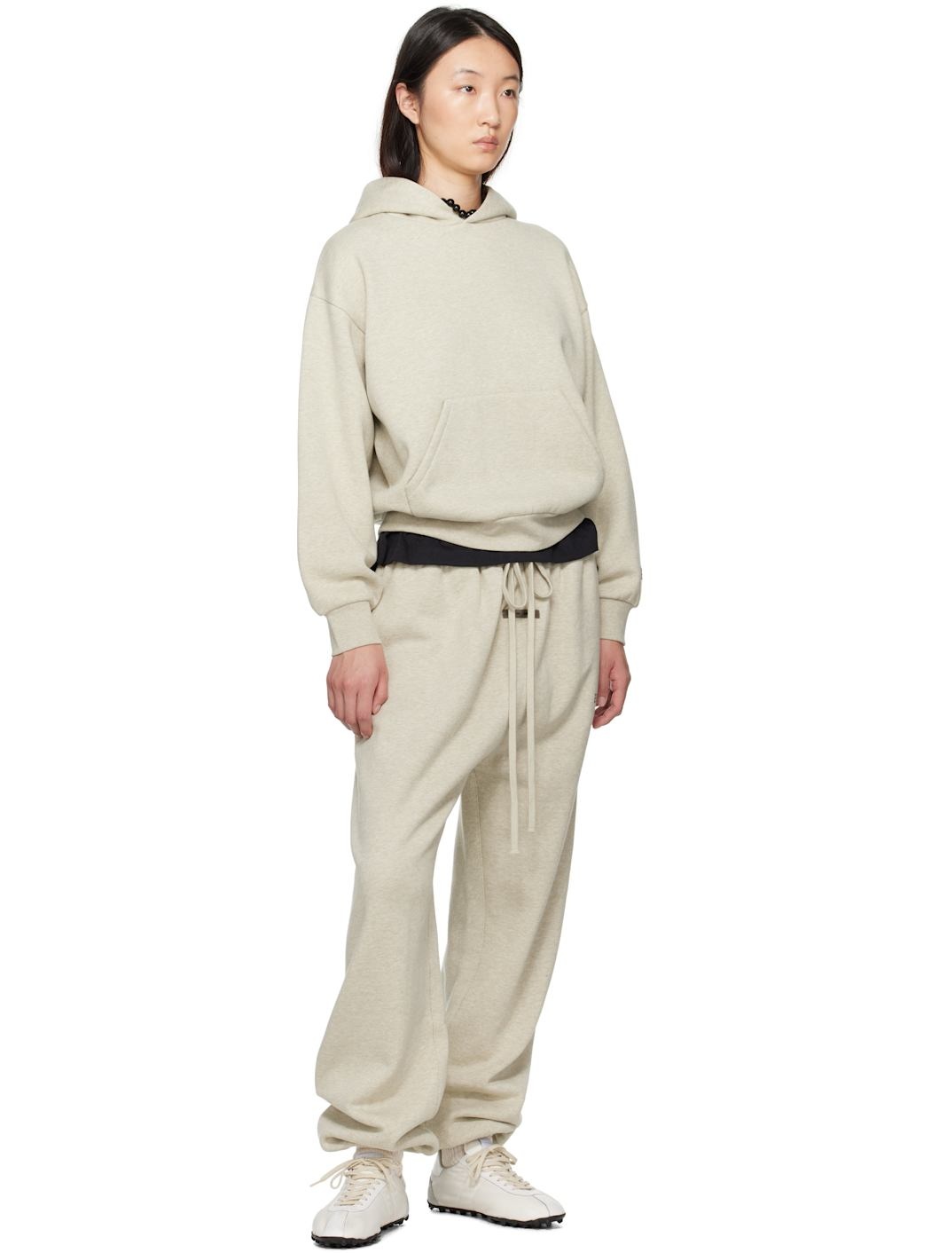 Beige Classic Fit Hoodie - 4