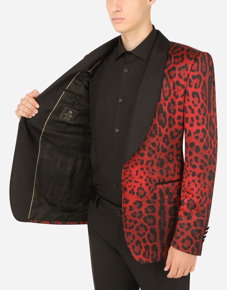 Leopard-print satin Sicilia-fit tuxedo jacket - 6